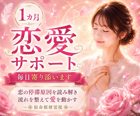 1ヶ月専属で復縁・片思い・複雑愛を支えます 霊視と深層思念伝達で恋愛の流れと相手の本音を丁寧に見守ります イメージ1