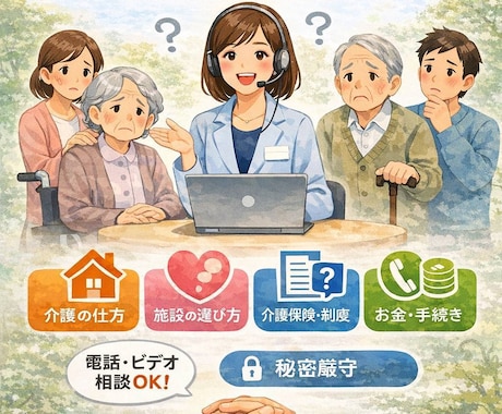 介護疲れ•親の介護の悩み相談、優しくお話聞きます 親の介護つらい…１人で抱えないで話聞きます イメージ1