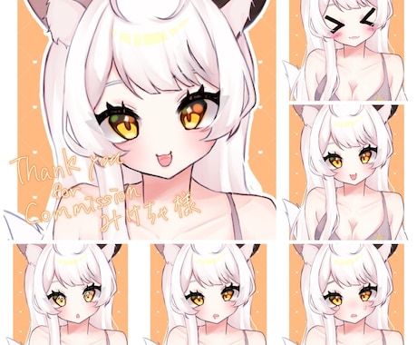 Vtuberさん向け簡易背景付き1枚絵を描きます かわいいモチーフの女の子が得意です イメージ2