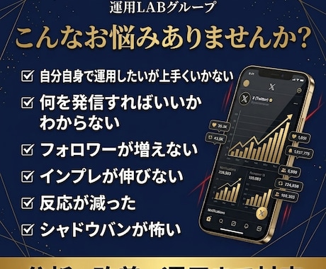 X運用パートナーが改善サポートします 診断改善7日、集客改善14日、収益改善30日(画像作成付き) イメージ2