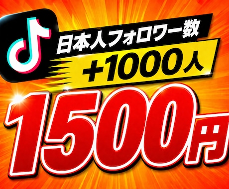 TikTok日本人フォロワー数+1000増やします ⭐️様々なSNSと要望に対応しております⭐️ イメージ1