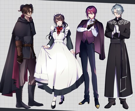 商用利用OK！ご希望のイラスト制作します TRPG・動画用立ち絵・アイコン・一枚絵など イメージ1