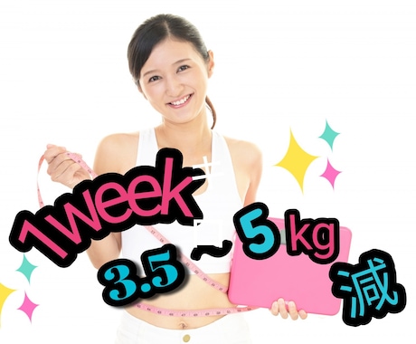 一週間で5キロ減までのダイエット！サポートします 2週間以内に10キロ以内までのダイエット☆ブライダルも◎ イメージ1