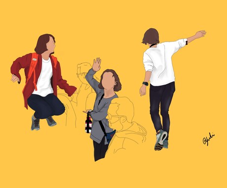 写真を元に人物イラストを作成します イメージ1