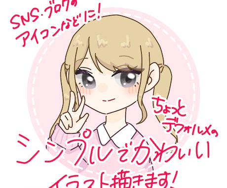 ちょっとデフォルメのかわいいイラスト描きます SNSのアイコン、ブログ、動画などに！ イメージ1
