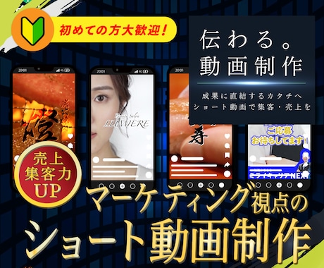 認知拡大｜成果を生むSNSショート動画を制作します 〜あなたの目的に合わせた、成果を生むショート動画をご提案〜 イメージ1