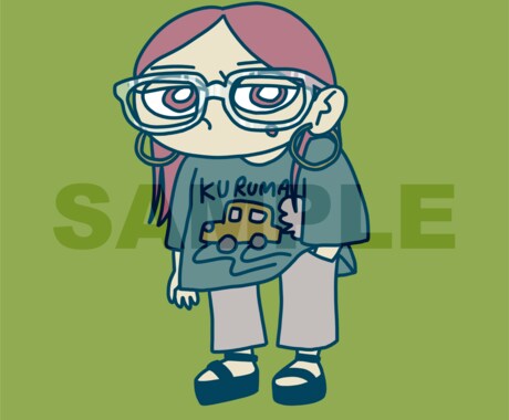 海外アニメ風！ポップな人物イラストを描きます デフォルメされた可愛らしいカートゥーンイラストの作成です！ イメージ2