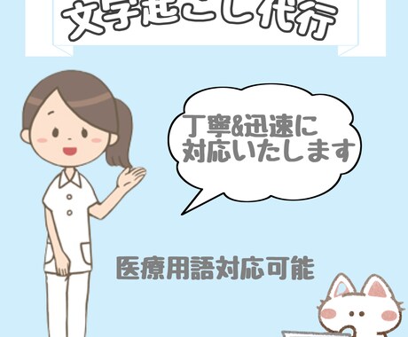 医療用語も対応可能！高精度な文字起こし・入力ます タイピングWPM350前後、誤字脱字を最小限に抑えた入力 イメージ1