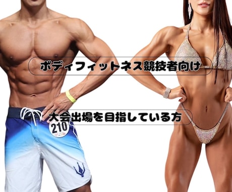 大会を目指している方のサポートします ボディフィットネス競技者向けコース イメージ1