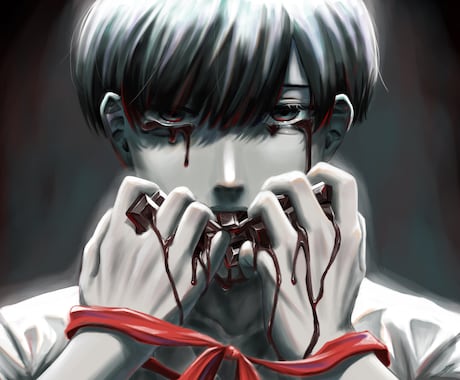 厚塗りのかっこいいイラストをお届けします ユーチューブ等のイラストを美術を学ぶ現役高校生が制作します！ イメージ1