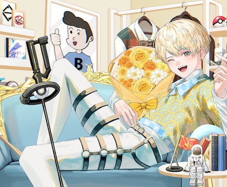 眼力の強いキラキラしたイラスト描きます MVイラスト、ヘッダーイラストなどお受けしております イメージ1
