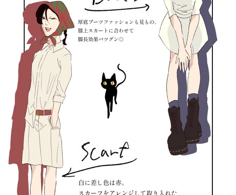 ファッション誌向け挿絵を作成します ファッション誌やコスメ紹介等におすすめの挿絵を作成致します。 イメージ2
