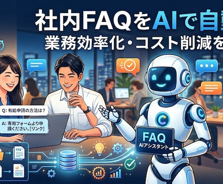 社内規定・マニュアルAIチャットボット開発します PDF等を渡すだけで社内FAQが自動回答 イメージ1