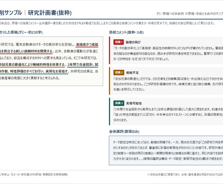 理系院試・就活｜研究計画書と研究概要を添削します 材料工学修士が「その手順で結果が出るか」を見て添削します イメージ2