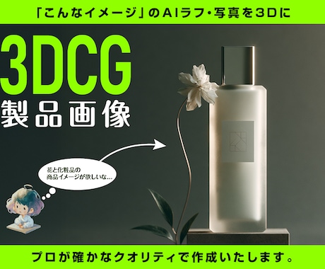 AIラフ・写真から3D商品CGを制作します イメージ1