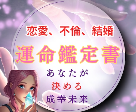 恋愛 結婚 不倫 あなた専用の運命の鑑定書きます 誰にも言えない悩み、ひとりで抱えていませんか？ イメージ1