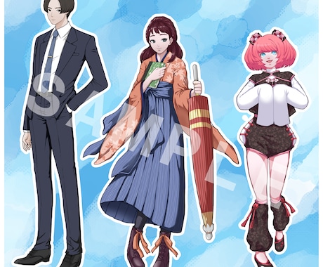 人物立ち絵制作致します TRPG・配信・ゲームのキャラクター作成に！絵柄寄せ可！ イメージ2