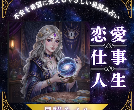 星読みメルが恋愛・仕事・人生占います 不安を希望に変えるやさしい星読み占い イメージ1