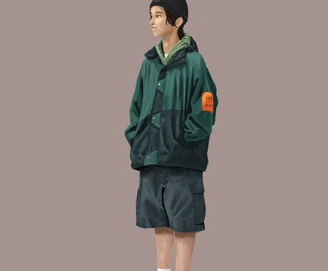全身をオシャレにリアルタッチでイラストで描きます プレゼント、SNSのアイコンにどうぞ！ イメージ2