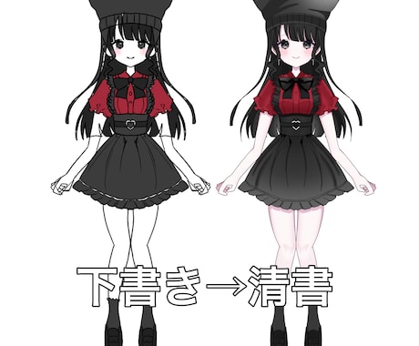 立ち絵、パーツ分けイラスト作成します かわいい女の子のイラストを描くのが得意です男性は描けません イメージ2