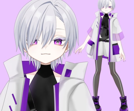 2件限定特価！VTuber一括制作いたします かわいいデザインと綺麗な動き！表情差分４種つき！ イメージ2