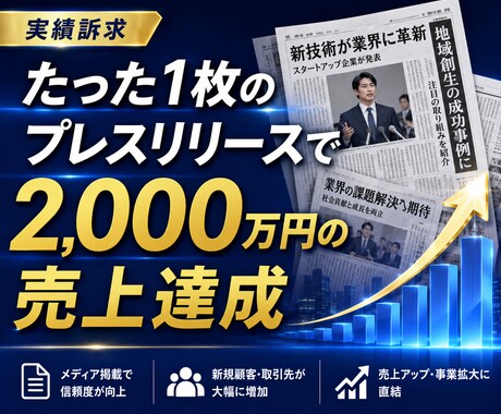 先着5社!取材獲得用プレスリリース作成します 1枚のプレスリリースで2000万円売上を出した経験あり イメージ2