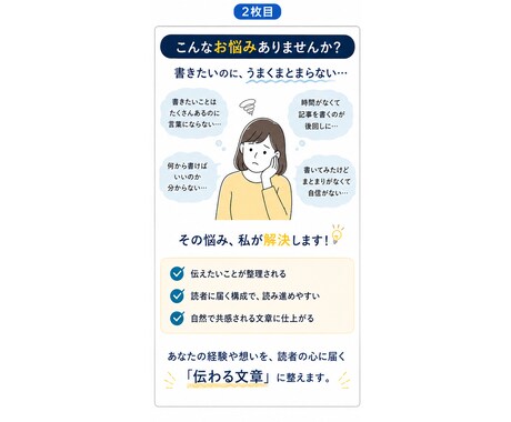 あなたの体験や想いを読みやすい記事にします あなたの経験や想いを読み手に届く文章に イメージ2