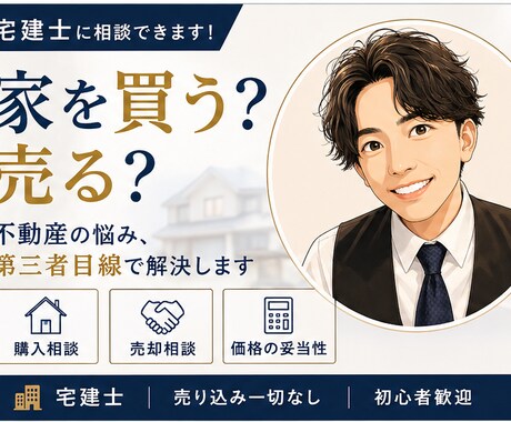 家を買う前売る前のご相談乗ります 営業されない第三者目線の相談窓口 イメージ1