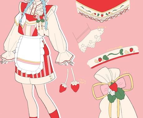 衣装と線画が綺麗なキャラデザ・立ち絵描きます TRPG・IRIAM・配信者・Vtuber向け イメージ2