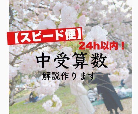 24時間以内に中学受験算数の丁寧な解説を作ります わからない問題をすぐに解決したい方へ イメージ1