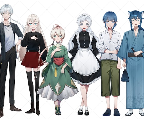 立ち絵やアイコンなどのイラスト全般制作致します 配信用、TRPG立ち絵等かっこいいイラストを描かせて頂きます イメージ2