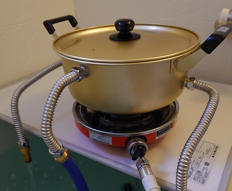 カセットコンロ対応追い焚き鍋作成します 夜間給湯や追い焚きができないお風呂でお湯を沸かしたい方へ イメージ1