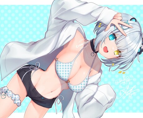 華やかな一枚絵イラスト作成いたします 女の子や少年の華やかなフルカラーイラストをお求めいただけます イメージ2