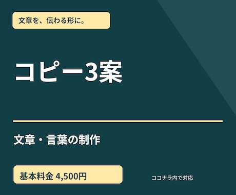 商品キャッチコピーを3案作成します イメージ1