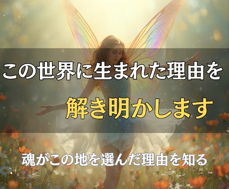 あなたがこの世界に生まれた理由を解き明かします 魂がこの地を選んだ本当の意味を、今ここで思い出してください。 イメージ1