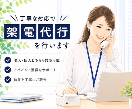 テレアポ代行で商談機会を作ります 丁寧な架電で商談機会を作ります イメージ1