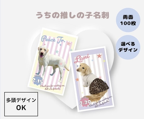 POPでかわいい、うちの推し子名刺を作成します “推し活感覚”で楽しめるPOPなうちの子名刺｜100枚印刷 イメージ1