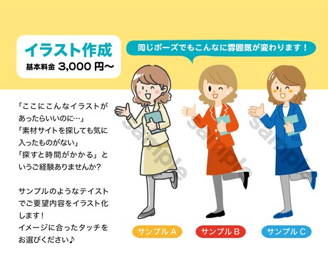 シーンに合った親しみあるシンプルイラスト作ります 〈商用利用可〉こんなイラスト欲しいな、を形に！ イメージ2