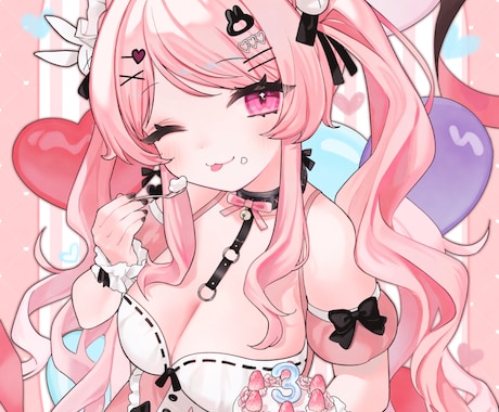 商用利用料無料！かわいいイラストを制作します グッズ・立ち絵・誕生日絵など◎ファンへ気持ちを伝えたい方へ！ イメージ2