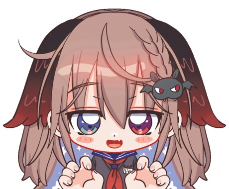 おててを見せるSD透過ループGIF制作致します Vtuber・オリジナルキャラクターのかわいいGIF制作！ イメージ1