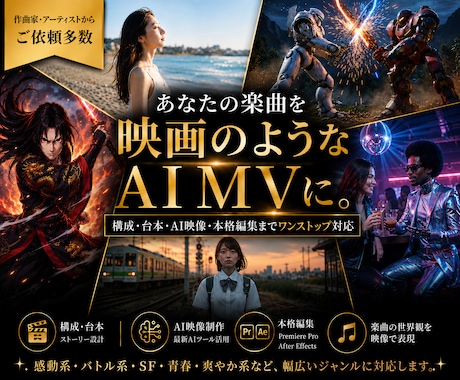 AIオリジナルMVを作ります イメージ1