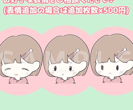 12月まで最安値！ゆるかわアイコンお描きします 最短即日対応可！SNSやブログに使える！商用利用可！ イメージ2