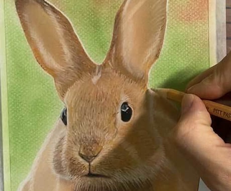 短時間で犬、うさぎをリアルに描く方法を教えます オンラインレッスン！似顔絵師で副収入！忙しいママさんでも上達 イメージ1