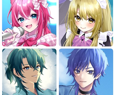 イラスト制作(男女OK)します 美麗な一枚絵お描きします！Vtuber／サムネ／MVなどに◎ イメージ2