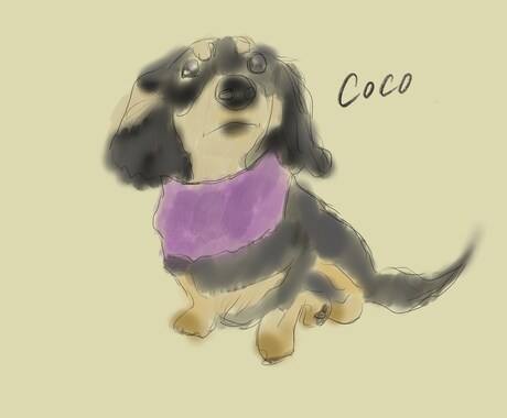 愛犬の水彩画描きます かわいい愛犬をアイコンやポスターに是非♡ イメージ2