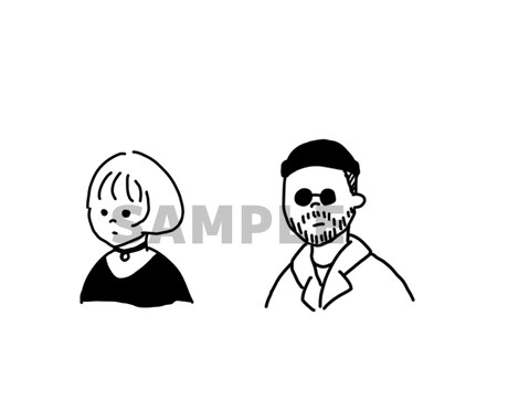 シンプルで可愛い似顔絵描きます LINE/Twitter/Instagram等のアイコンに! イメージ2