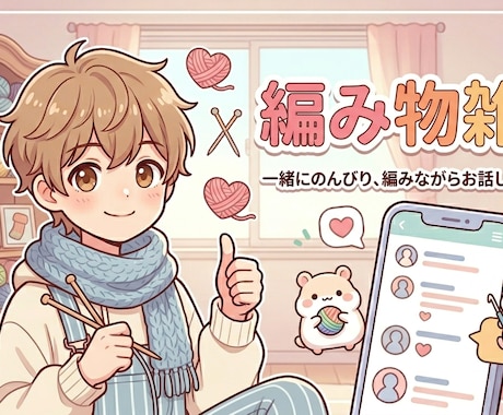 編み物しながら雑談します 編み物しながら優しくお話しします！ イメージ1