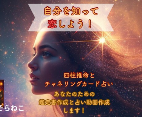 四柱推命鑑定書とカード占いの動画作成します 四柱推命で自分をしり、あなたらしく恋をする❤️ イメージ1