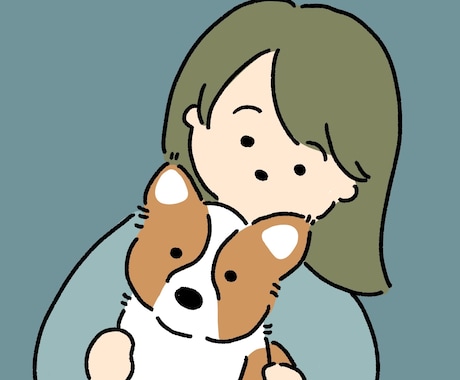 シンプル可愛い似顔絵アイコン描きます 2人まで基本料金◎動物も大歓迎です♪ イメージ2