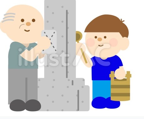 墓【お墓の標準清掃】水垢、苔の除去できます 懇切丁寧に水垢、苔もお掃除します。 イメージ1